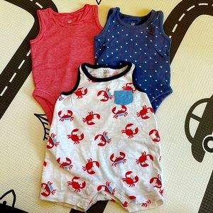 BabyGap summer tank onesies & romper (0-3 mo)